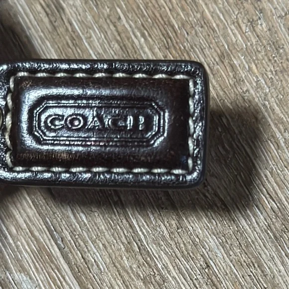 Vintage Coach Gold and Brown Clutch wristlet with Signature Monogram - Picture 3 of 5